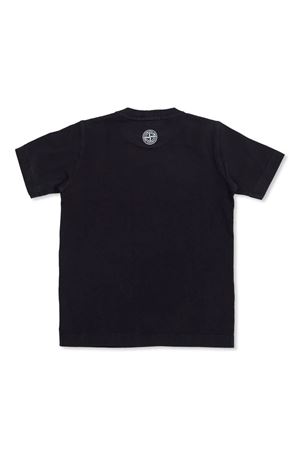 tshirt in cotone nero STONE ISLAND KIDS | 811621056V0029